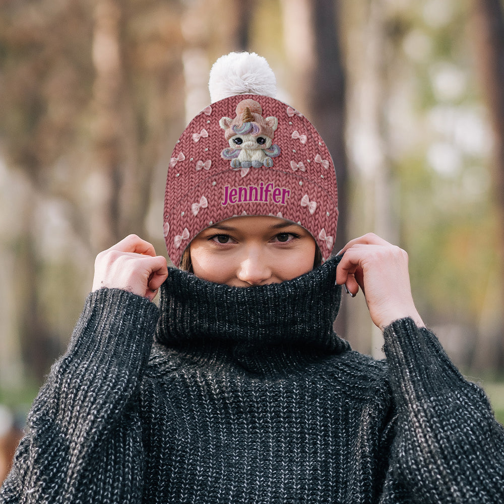 Adorable Unicorn - Personalized Kid Beanie Hat