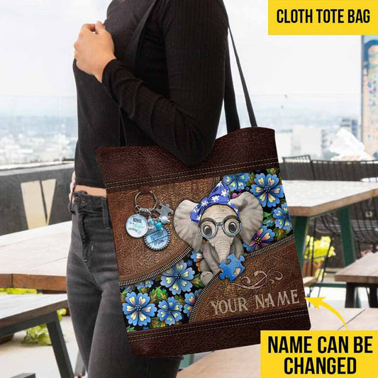 Autism Awareness : Elephant - Tote Bag 0921