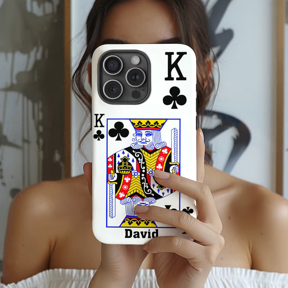King And Queen - Personalized Couple Full Print Phone Case
