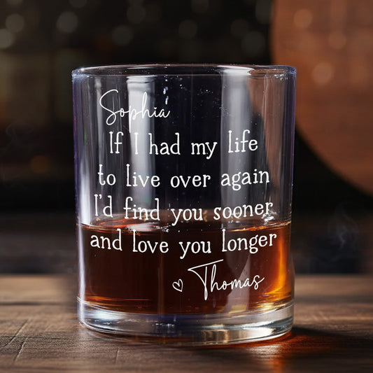 Personalized Whiskey Glass with Romantic Quote, Custom Love Message for Couples, Unique Gift for Whiskey Lovers & Special Occasions