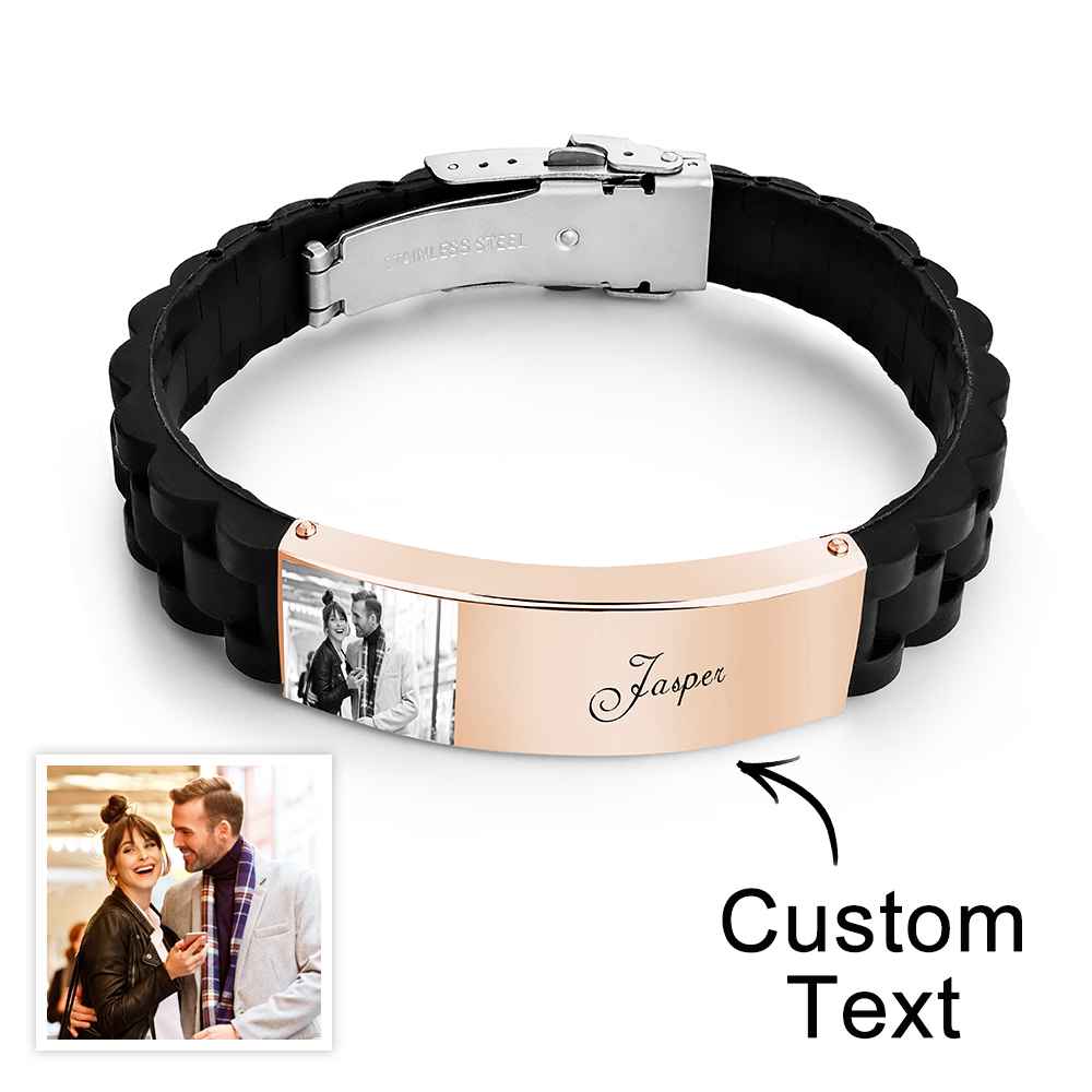 Any Photos - Personalized Couple Photo Bracelet