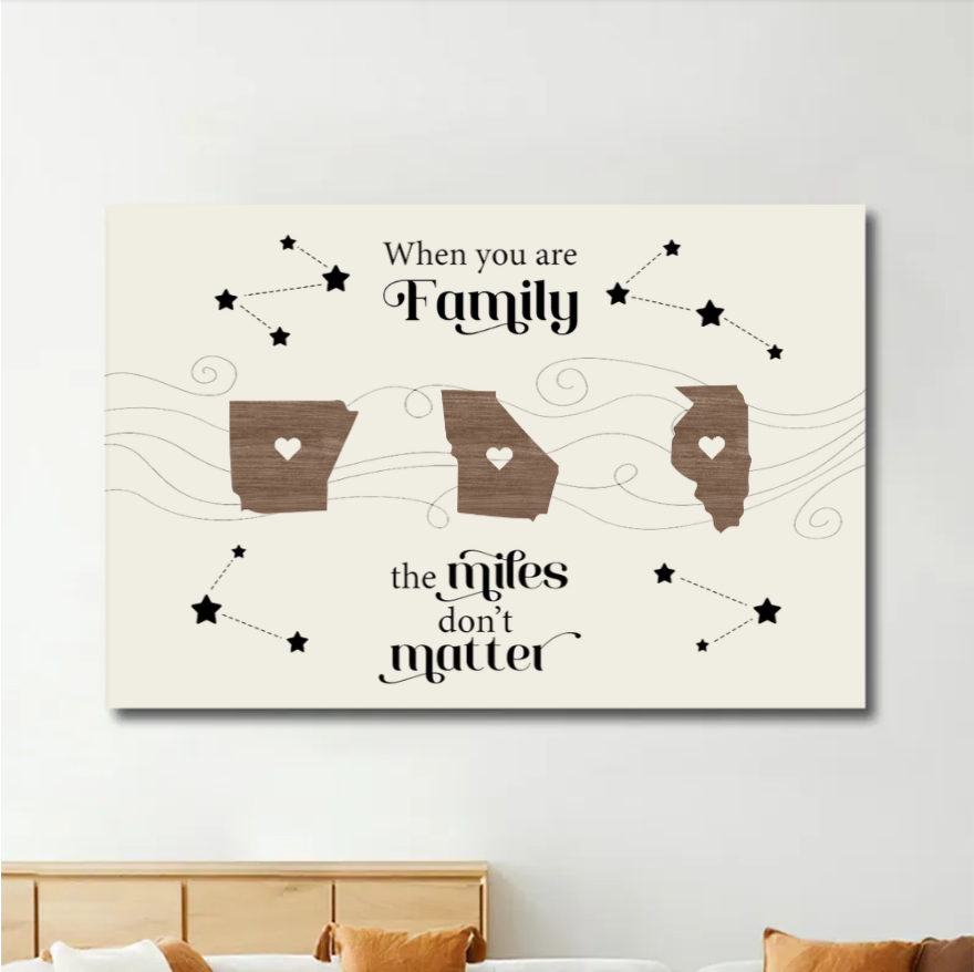 Long Distance Family Friends Siblings Sisters Besties Personalized 2-Layered Wooden Ornament or Plaque or Poster or Keychain Togetherness Christmas Gift