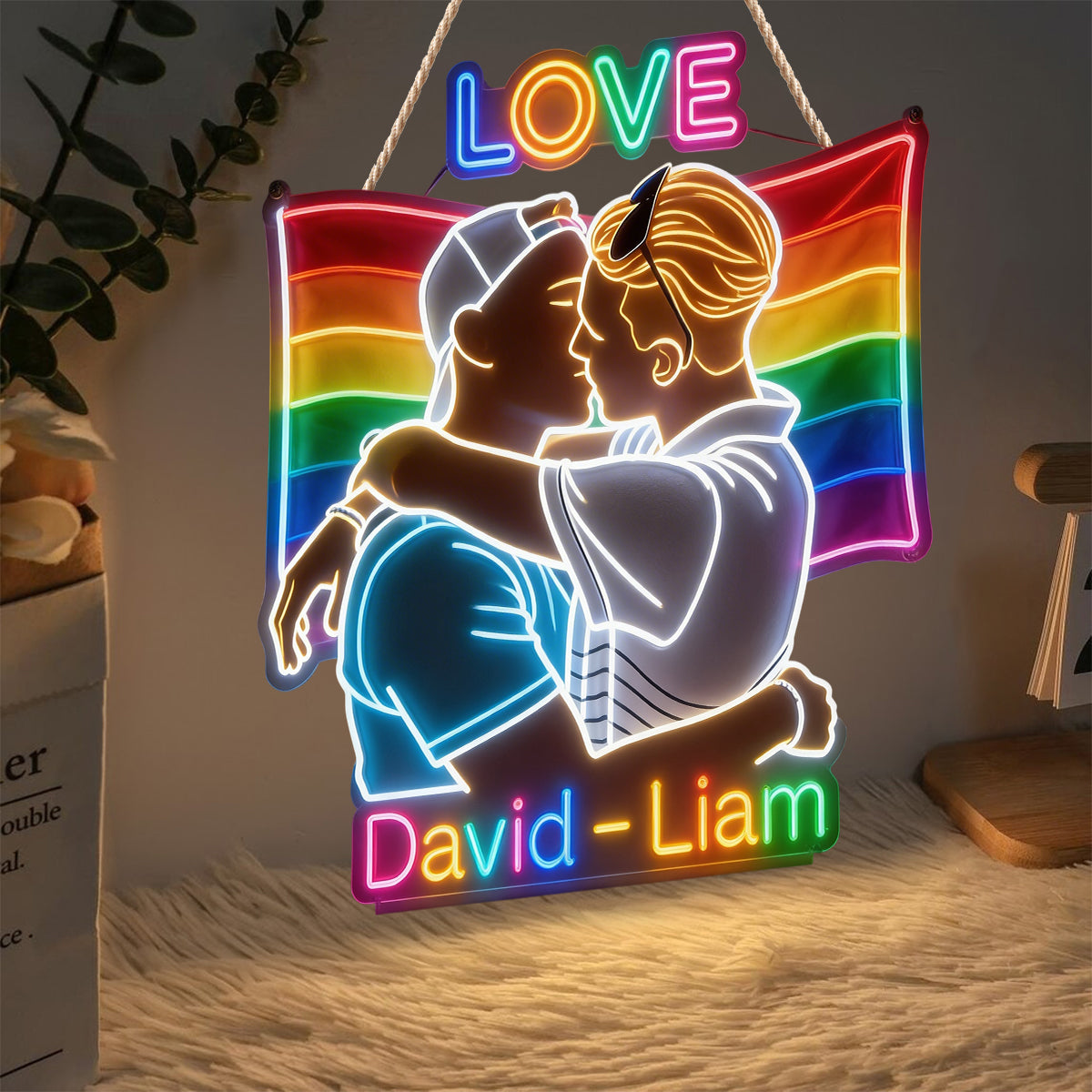 Love - Personalized LGBT Support LED Light Acrylic Sign