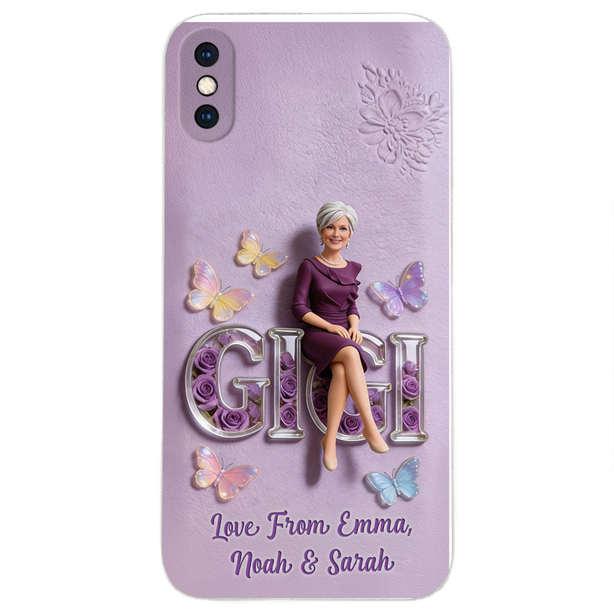 Custom Any Photo - Personalized Mother 3D Embossed Leather Phone Case