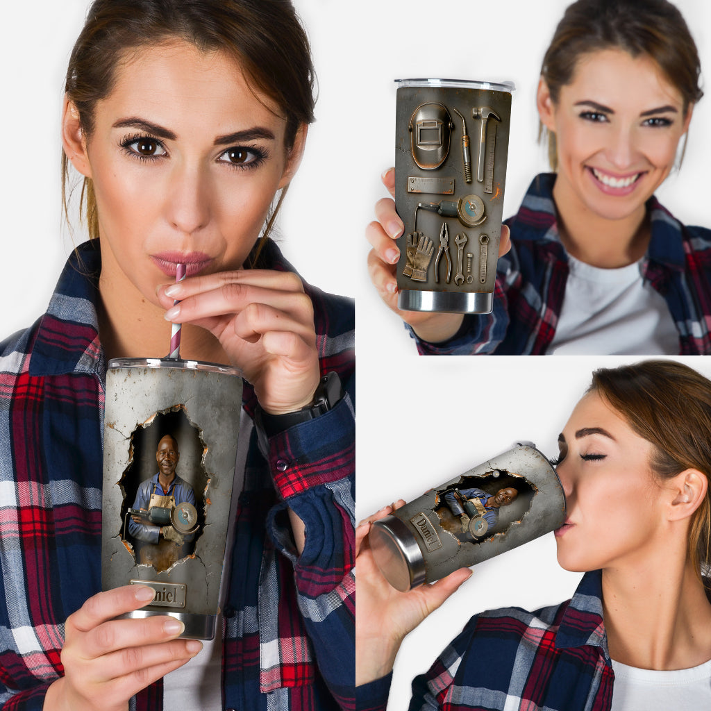 Custom From Any Photo - Personalized Welder Tumbler