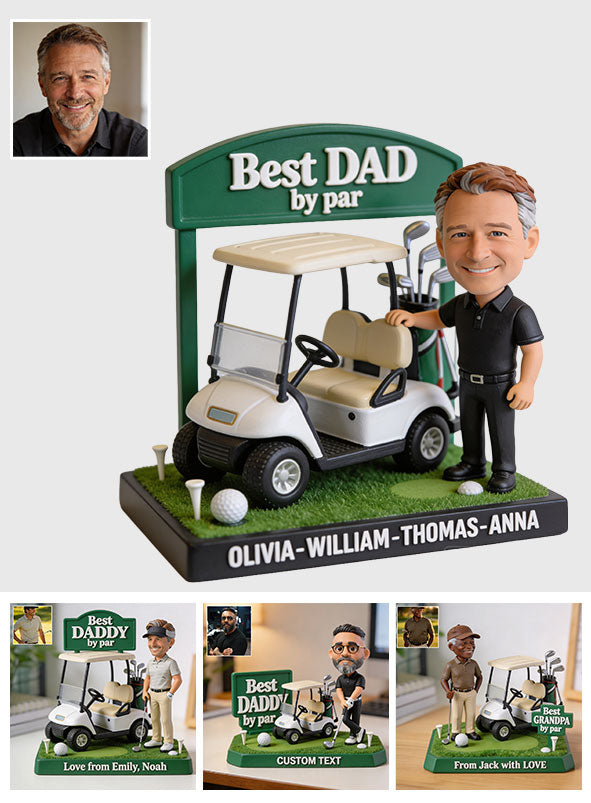 Best Dad By Par, Best Grandpa By Par - Personalized Golf Custom Shaped Acrylic Plaque
