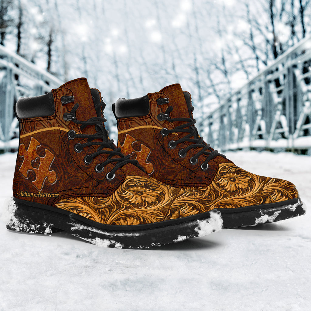 Accept Understand Love Autism Awareness All Season Boots 0622