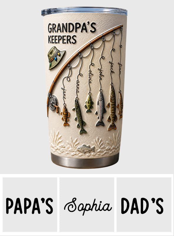 Grandpa's Keepers Fishing - Personalized Fishing Tumbler