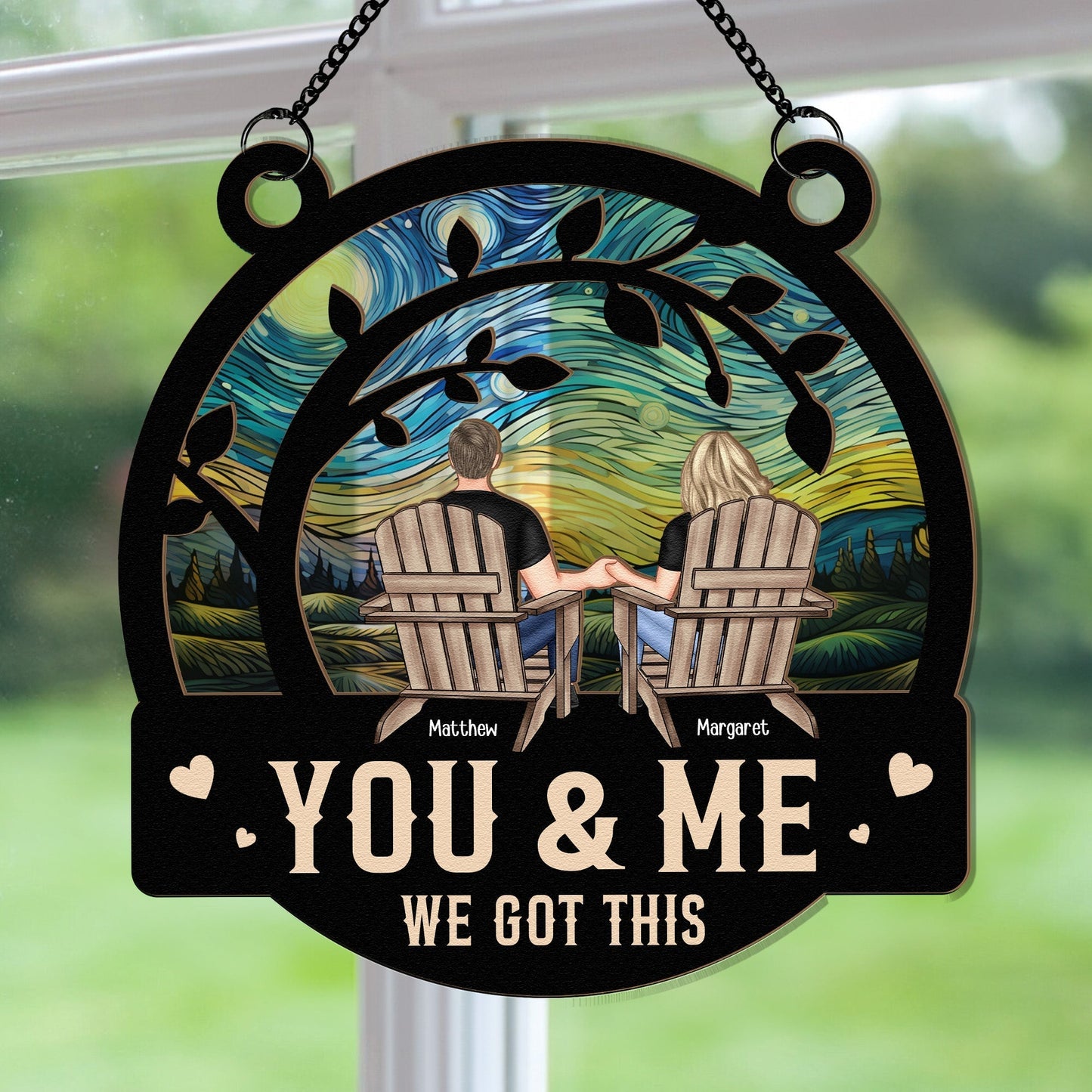 Custom Personalized Suncatcher Ornament with Unique Design