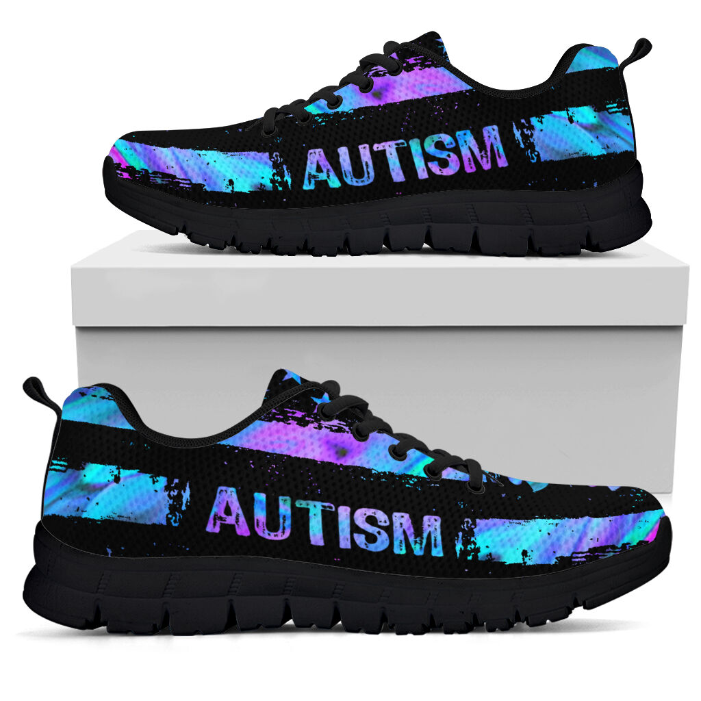 Autism American Flag Autism Awareness Sneakers 0622