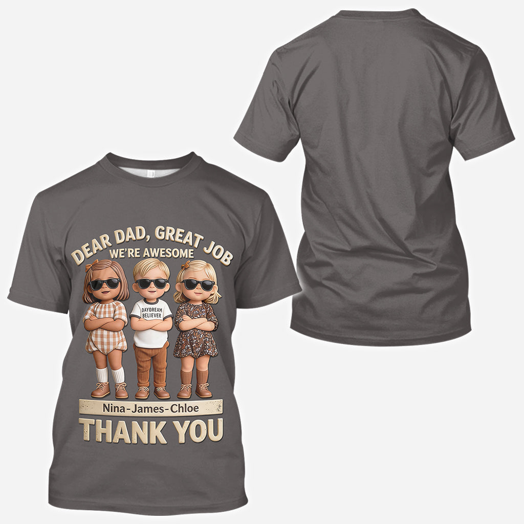 Great Job Dad - Personalized Father All Over Shirt