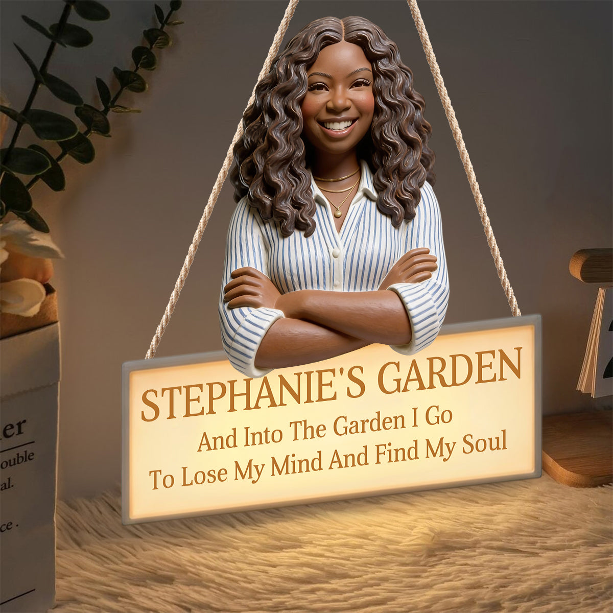 Custom From Any Photo - Personalized Gardening LED Light Acrylic Sign