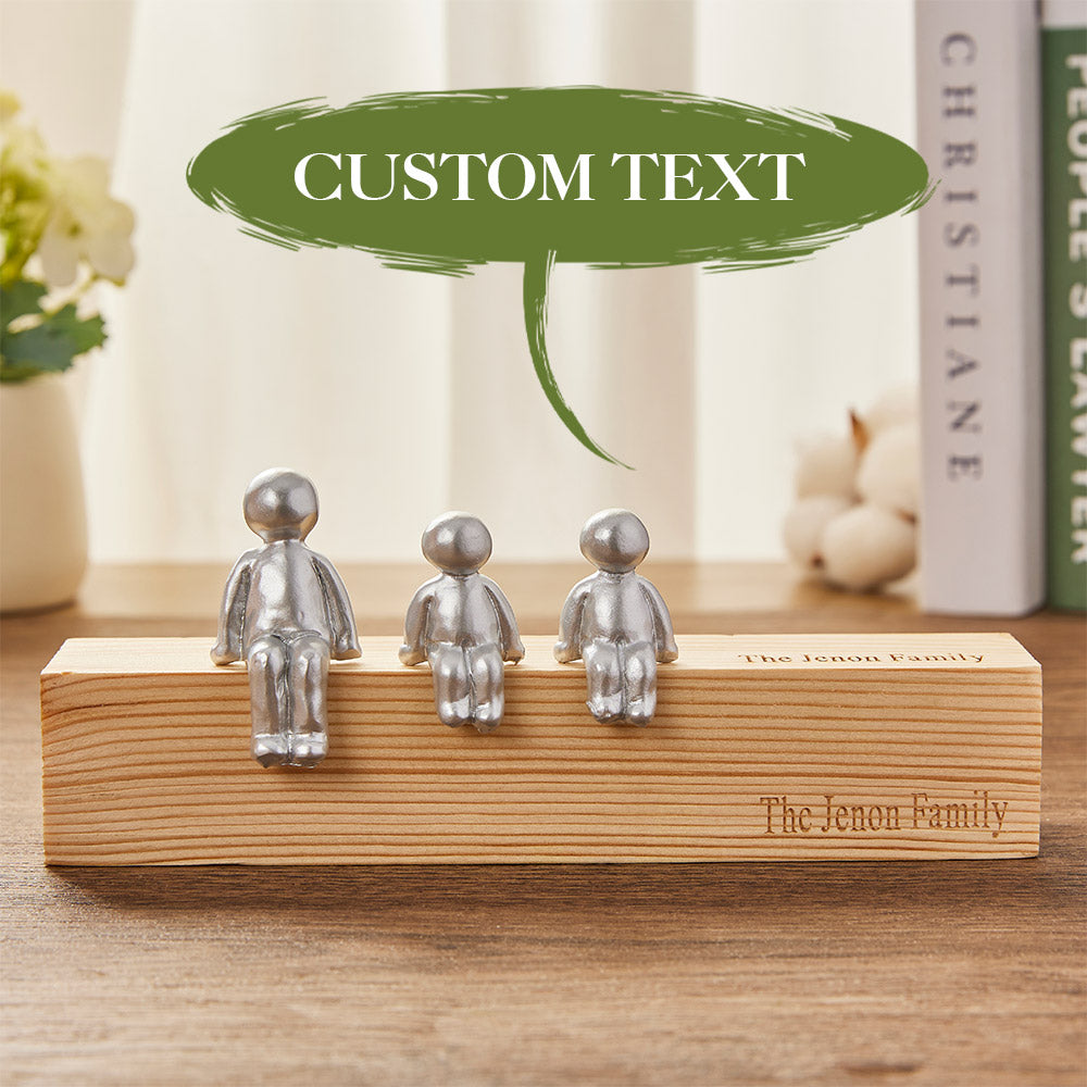 Engraved Name - Personalized Family Metal Sculpture Figurines