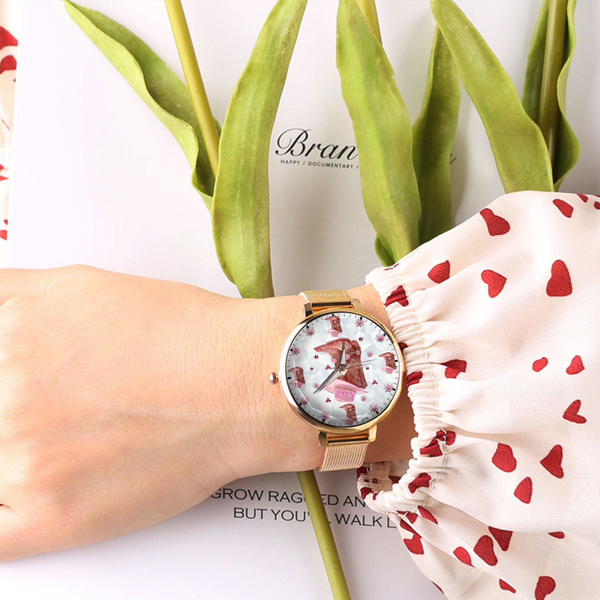 Floral Cowgirl - Personalized Cowgirl Women Hand Watch