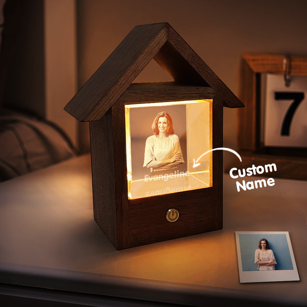 Crystal Wooden Lamp - Personalized Lamp