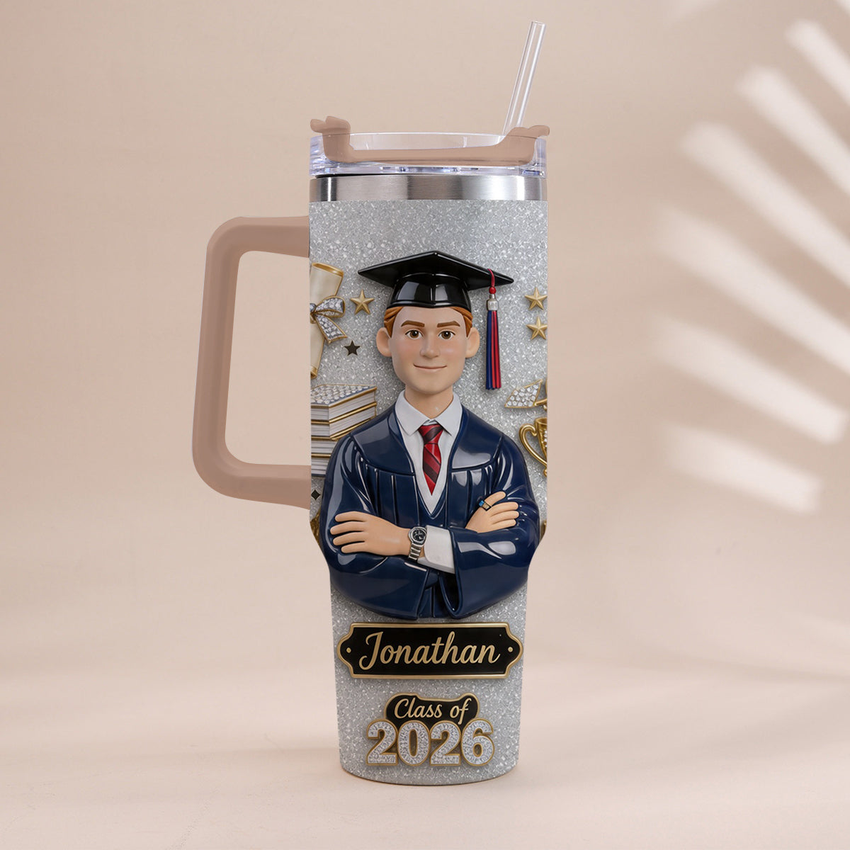 Graduation Girl - Personalized Graduation Tumbler With Handle