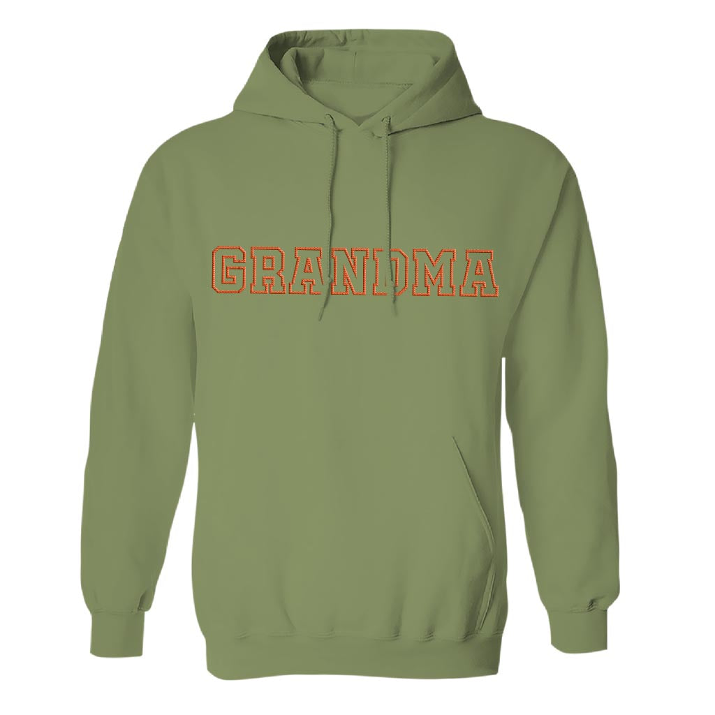 Custom Name - Personalized Grandma Embroidered Hoodie
