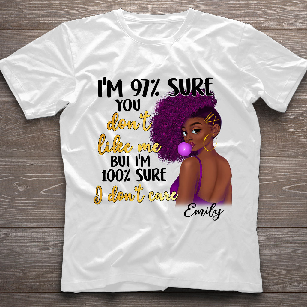 I Don't Care - Personalized African American T-shirt And Hoodie