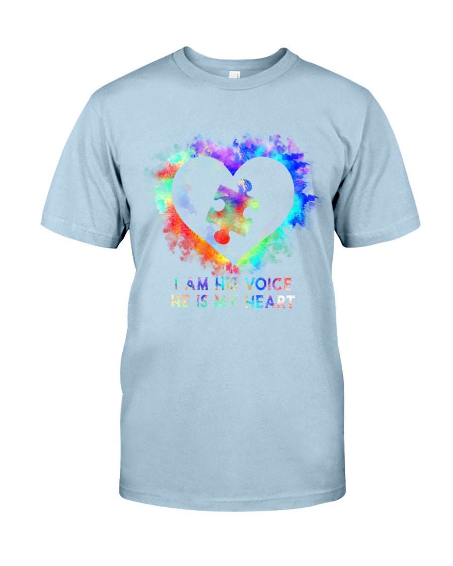 I Am His Voice He Is My Heart - Autism Awareness T-shirt and Hoodie 0520