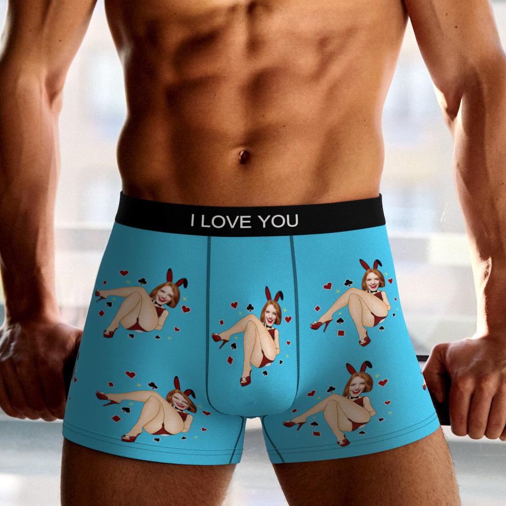 Custom Wife Or Girlfriend Face Boxers AR View - Personalized Couple Men's boxer briefs
