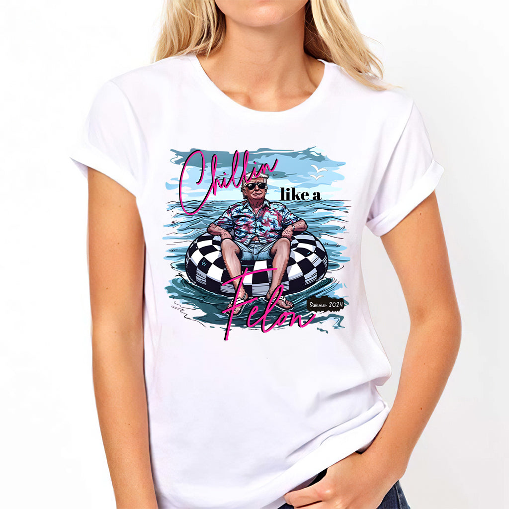 Chillin Like A Felon Trump T-Shirt, Funny Trump 2024 Shirt, Trump Summer 2024 Shirts, Trump Support Gifts