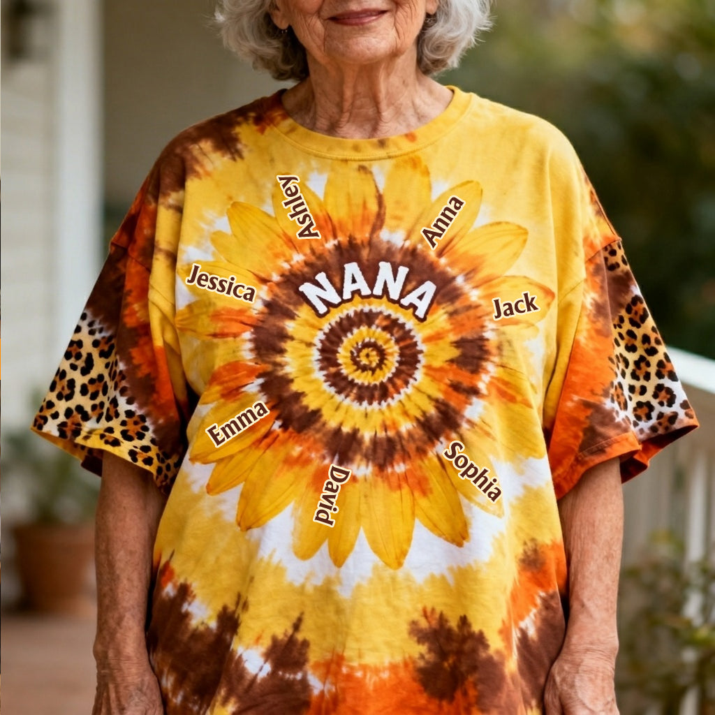 Grandms's Little Sunflower - Personalized Grandma All Over Shirt