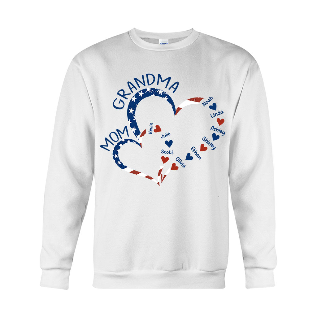 First Mom Now Grandma - Personalized Grandma T-shirt And Hoodie