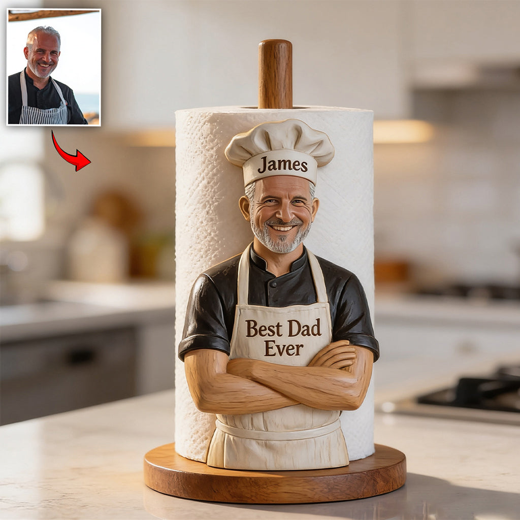 Best Chef In The World - Personalized Father Paper Towel Stand