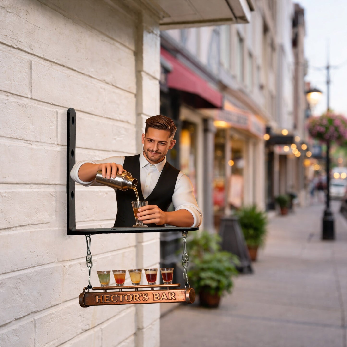 Custom Any Photo - Personalized Bartender Wooden Wall Mount Sign