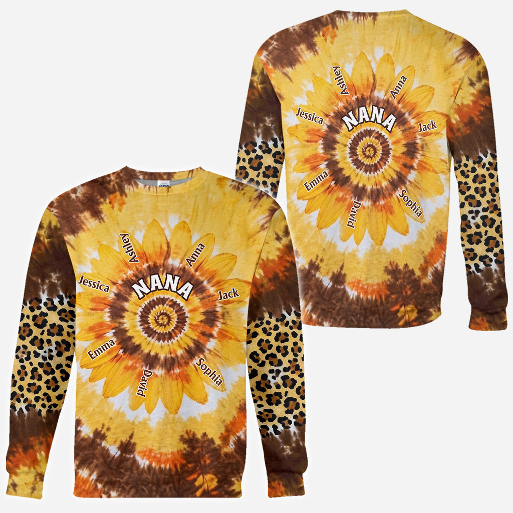 Grandms's Little Sunflower - Personalized Grandma All Over Shirt