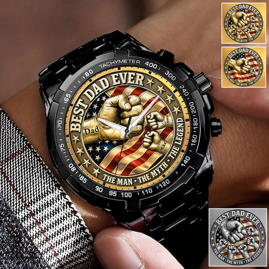 Best Dad Ever - Personalized Father Hand Watch