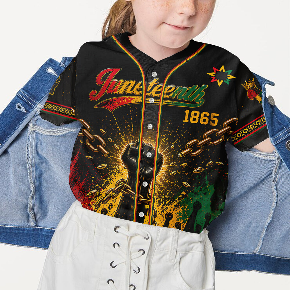 Juneteenth Black Pride - Personalized African American Baseball Jersey