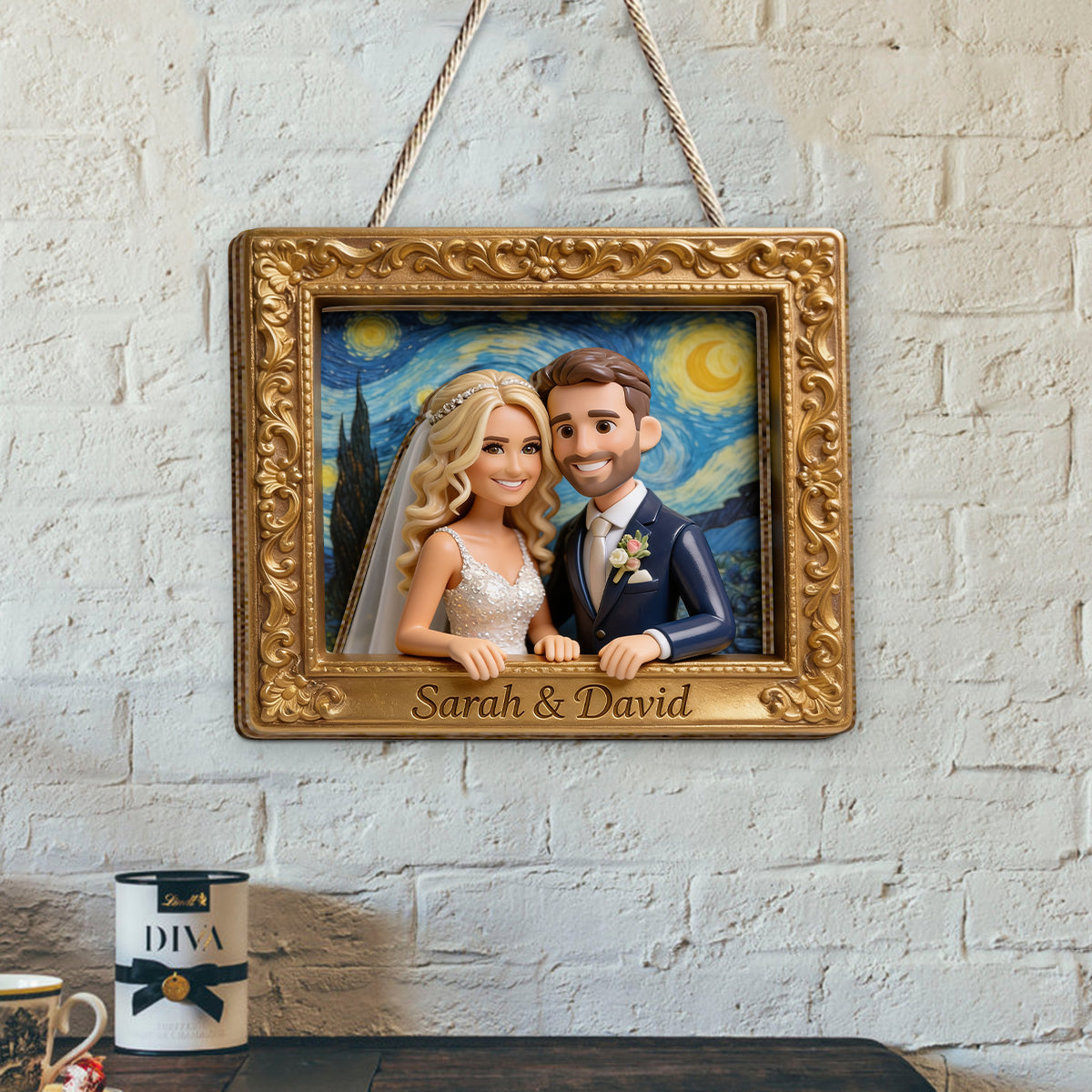 I Love You - Personalized Couple 2 Layered Wood Sign / Wood Plaque