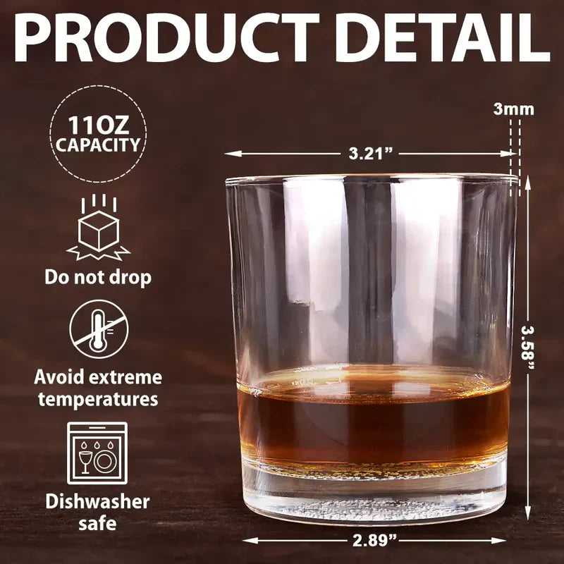 Personalized Engraved Whiskey Glass Congrats On Being My Husband Funny Bar Gift, Classic Look for Him