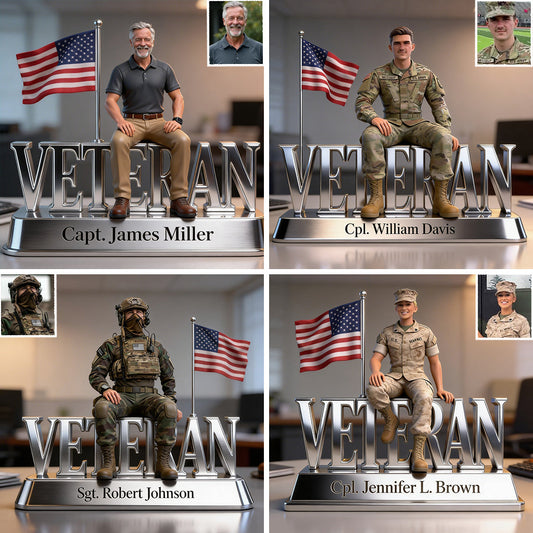 Custom Any Photo - Personalized Veteran Custom Shaped Acrylic Plaque