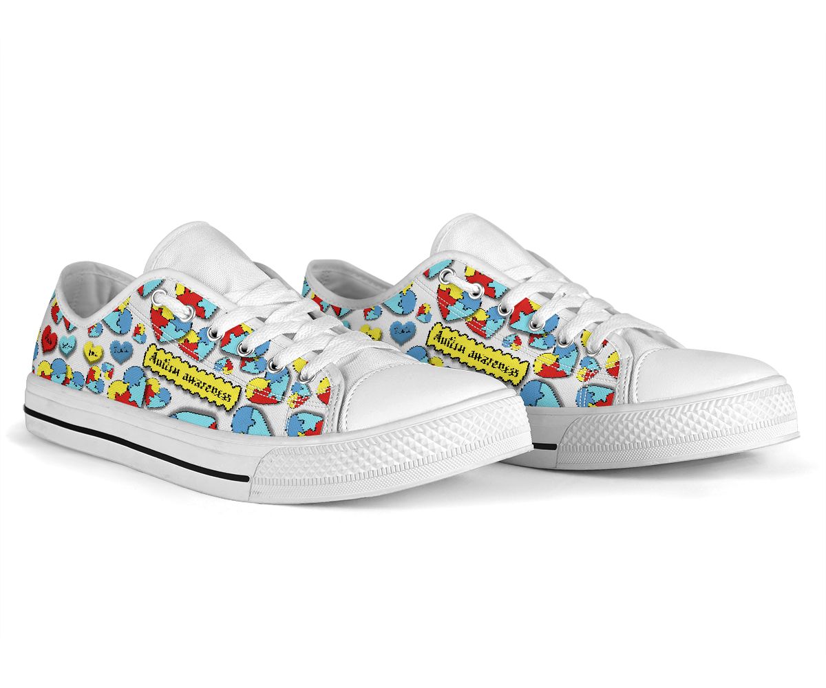 Help Solve The Puzzle Autism Awareness Low Top Shoes 0622