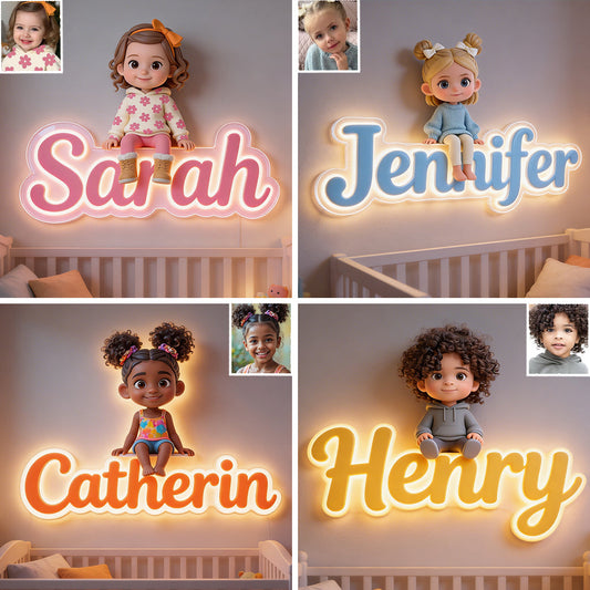 Any Photo - Personalized Kid LED Light Acrylic Sign