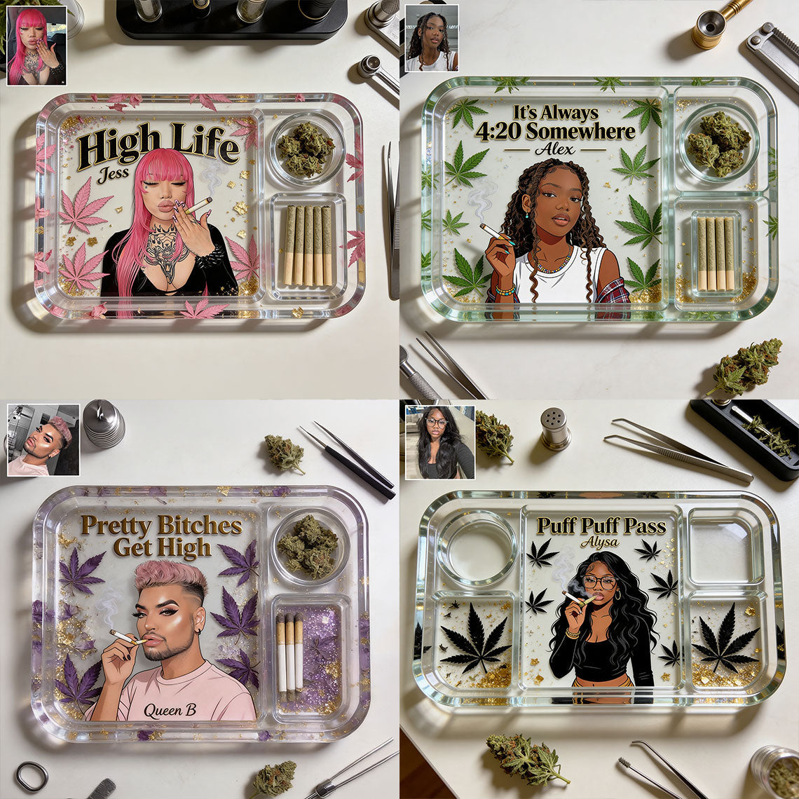 Custom Rolling Tray From Any Photo - Personalized Weed Catch-All Tray