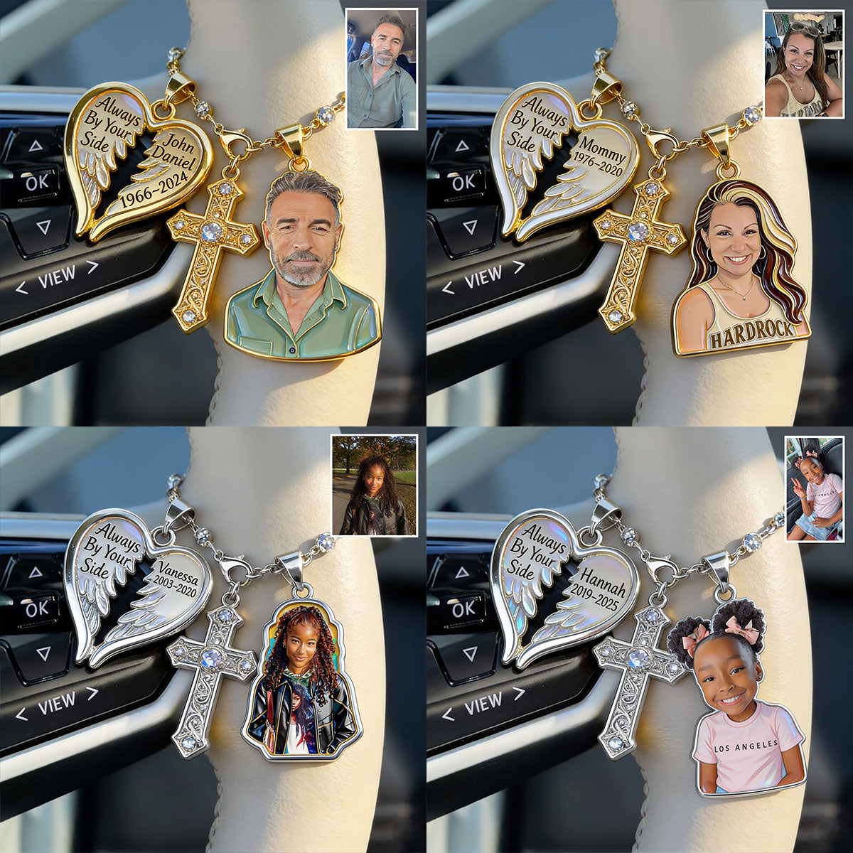 Always By Your Side - Personalized Memorial Dangling Charms
