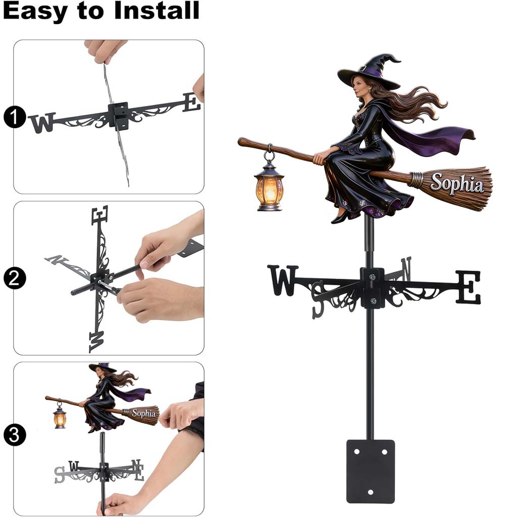 Custom Any Photo - Personalized Witch Weather Vane