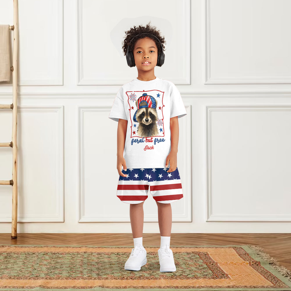 Feral But Free - Personalized Kid T-shirt & Shorts