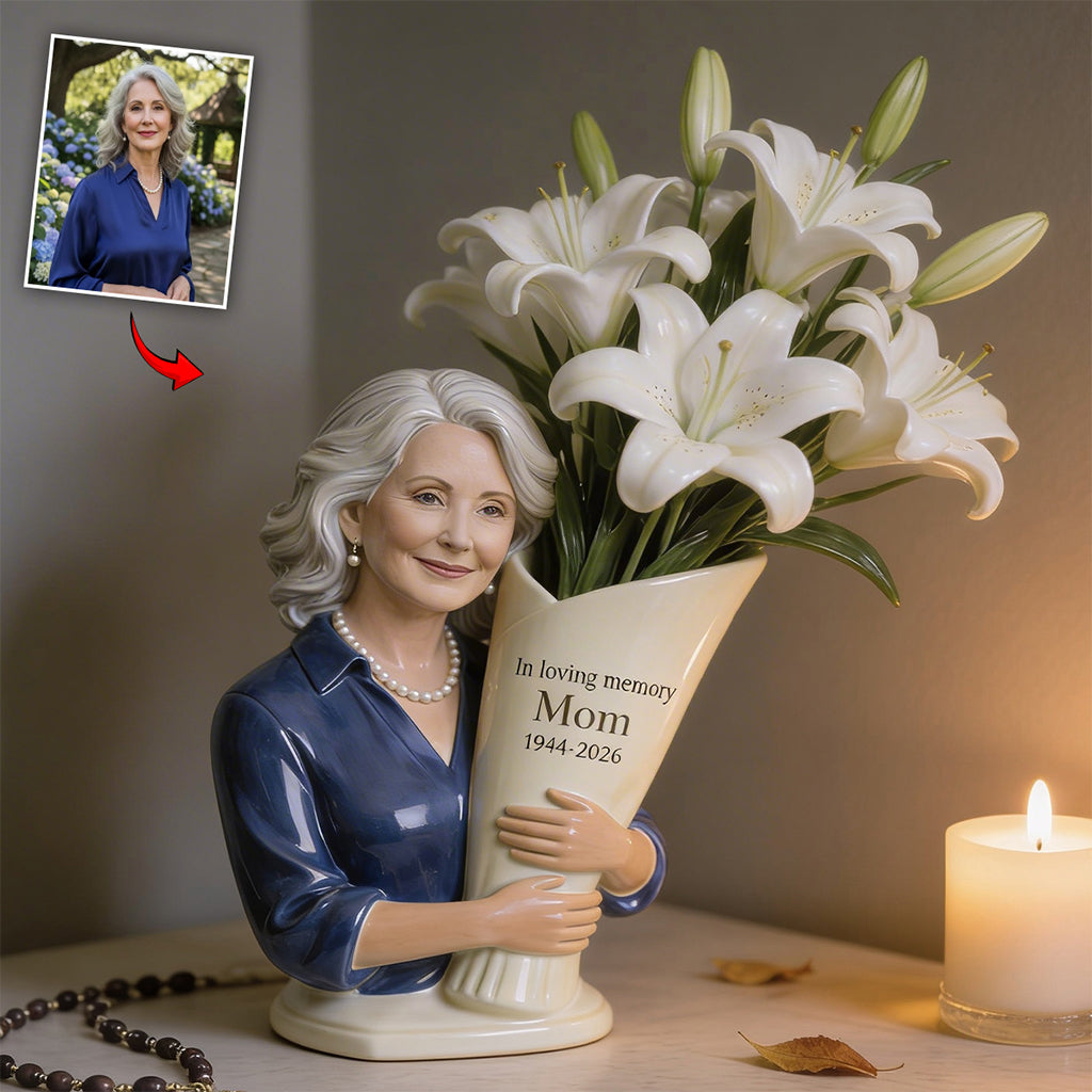 Heaven's Bloom - Personalized Memorial Acrylic Flower Vase