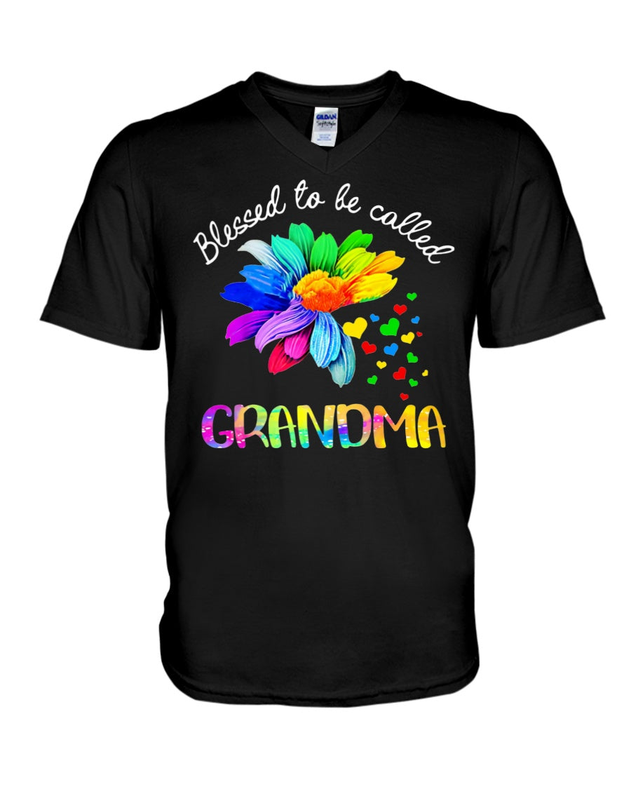 Blessed To Be Called Grandma - Autism Awareness T-shirt and Hoodie 0921