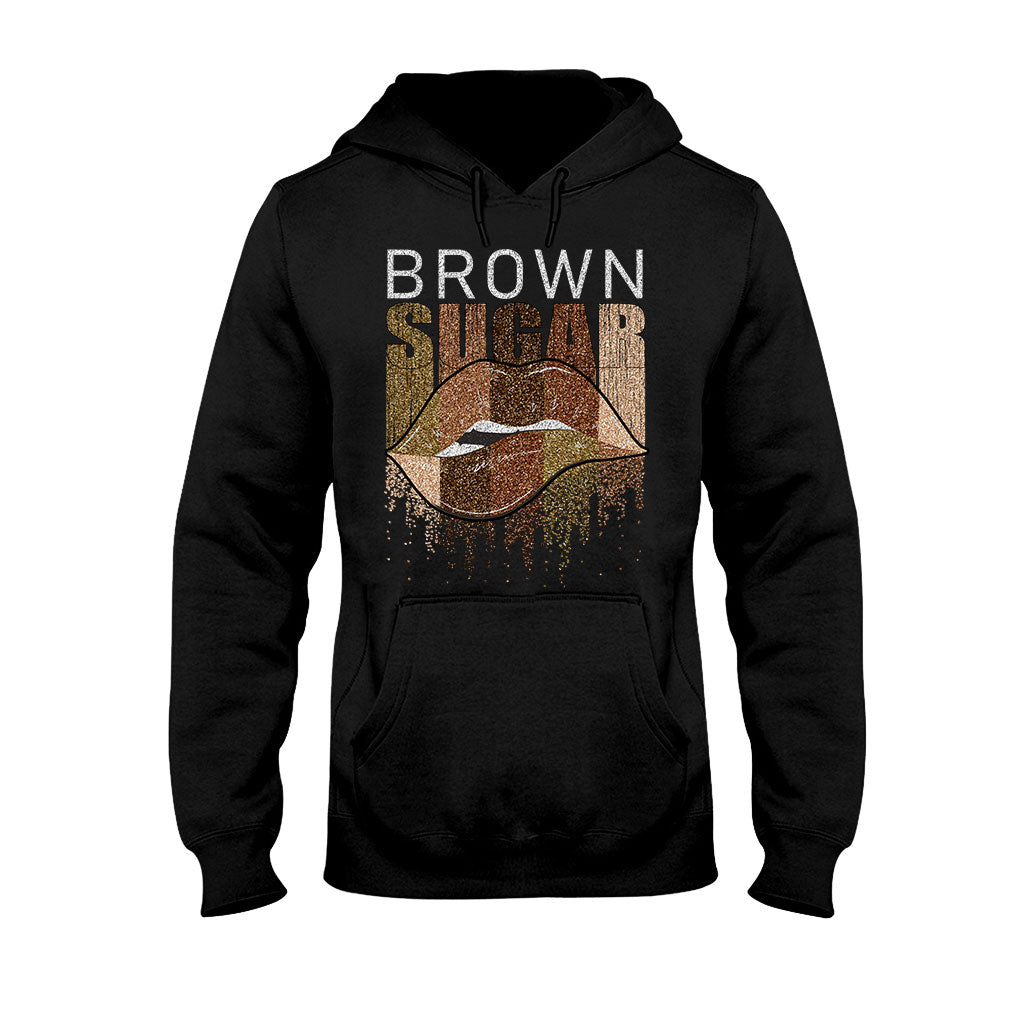 Brown Sugar - African American T-shirt and Hoodie With Faux Glitter Print 1121