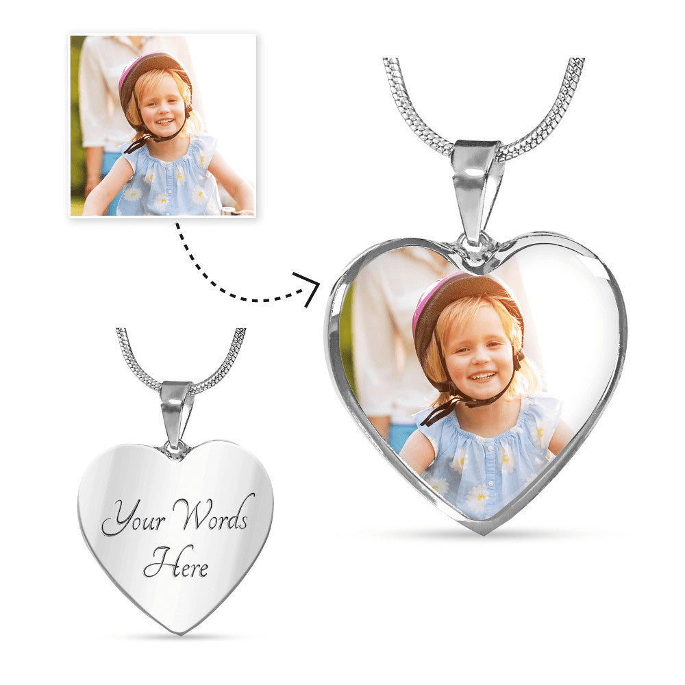 To My Girlfriend - Personalized Couple Nightmare Heart Pendant Necklace - jak6928