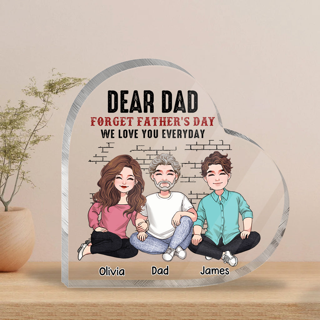 Dear Dad - Personalized Father's Day Father Custom Shaped Acrylic Plaque