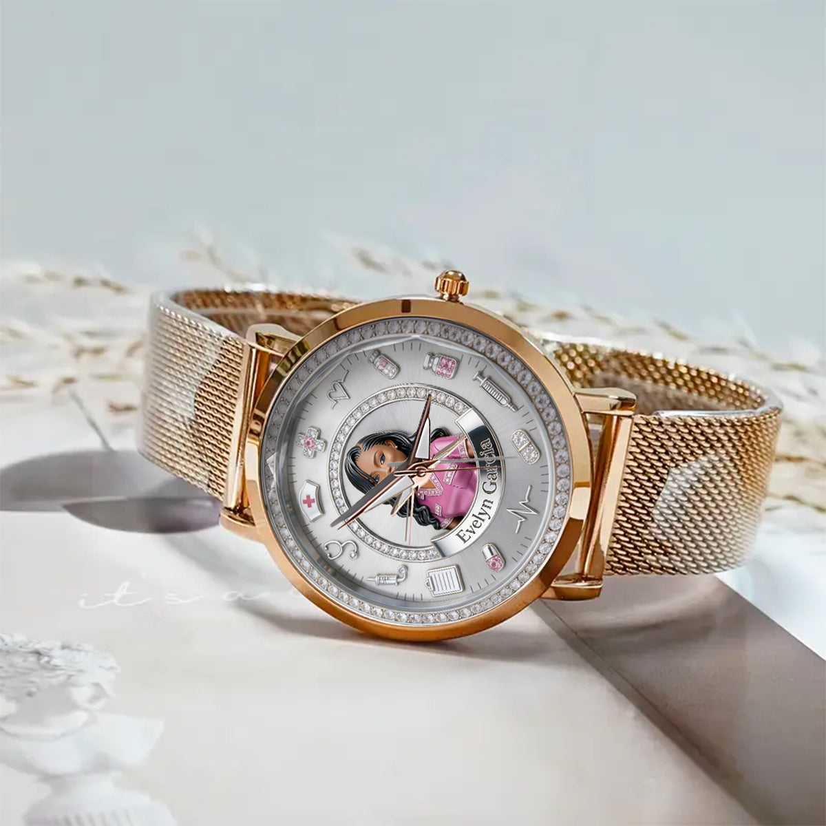 Custom Any Photo - Personalized Nurse Women Hand Watch