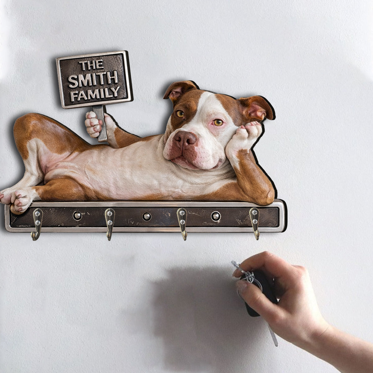 Funny Dog Decor - Personalized Dog Custom Shaped Hanging Rack