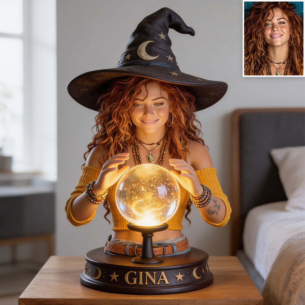 Light of Destiny - Personalized Witch Acrylic LED Night Light