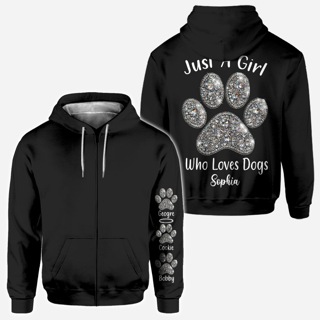 Just A Girl Who Loves Dogs - Personalized Dog All Over Shirt